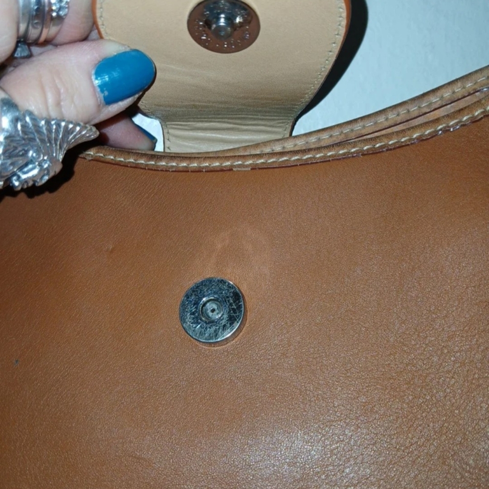 Dooney & Bourke Tan Leather Shoulder Bag - Picture 5 of 12
